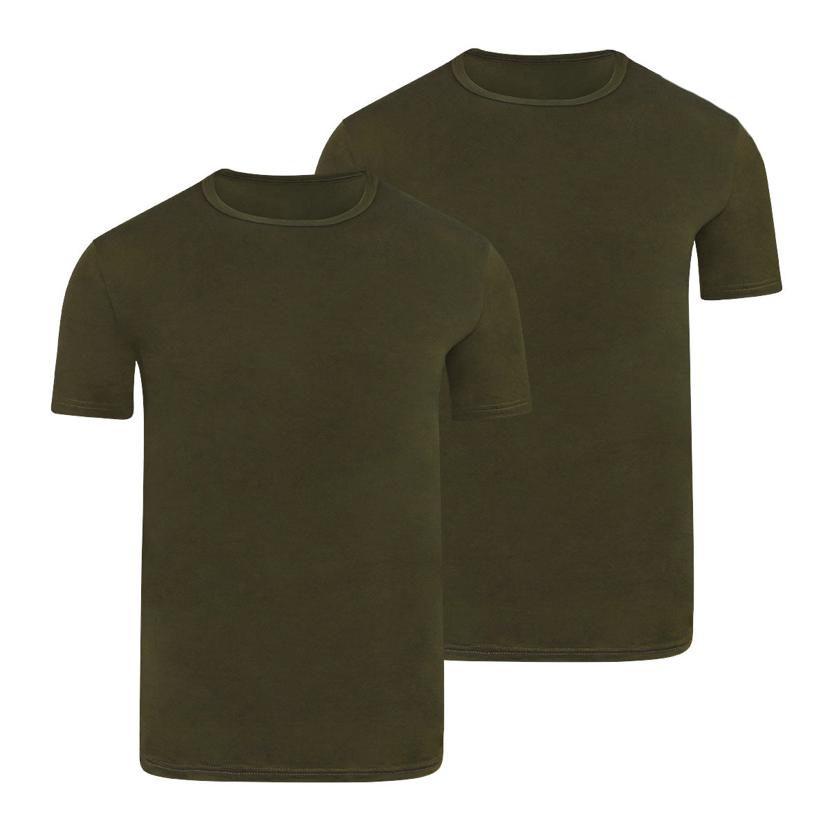 BOXR | Bambus T-Shirt 2er-Pack Olivgrün