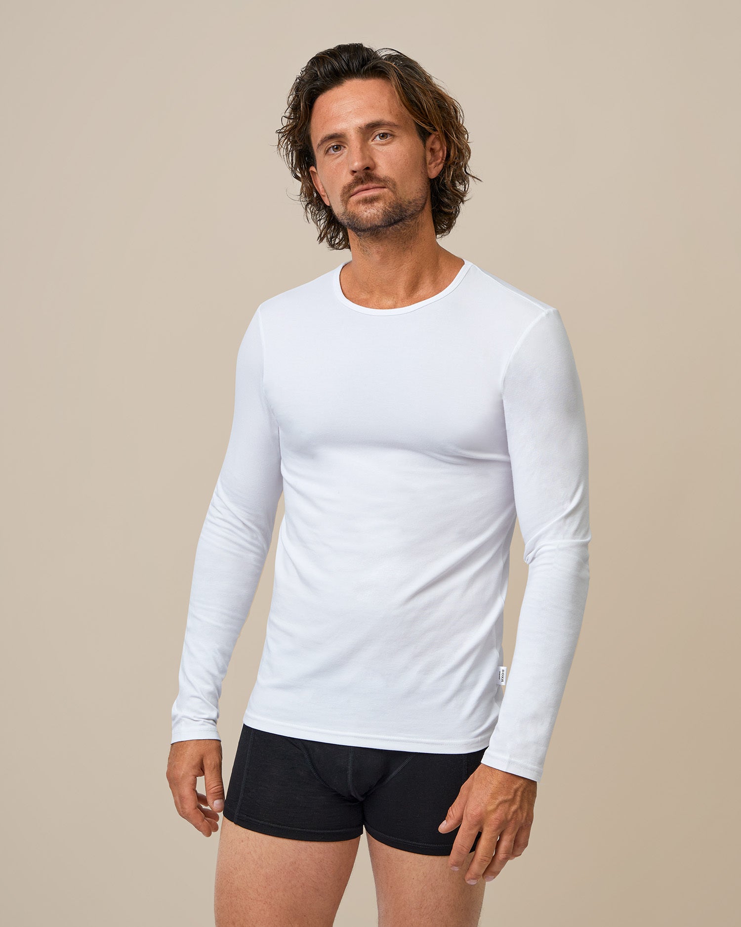 BOXR | Bambus Langarm T-Shirt 2-Pack Weiß