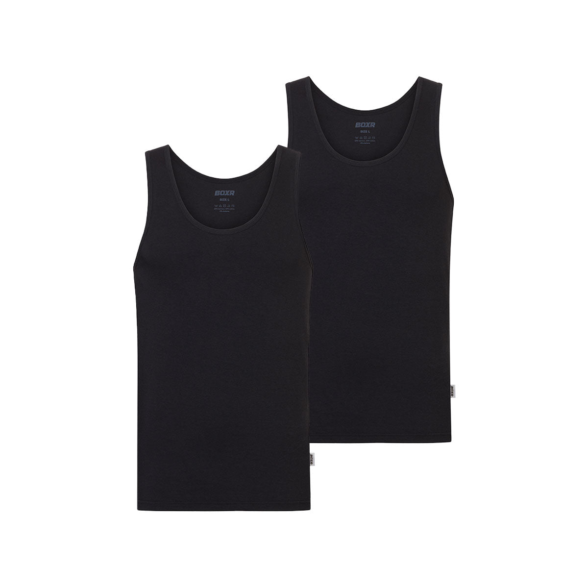 BOXR | Bambus Tank Top - 2er-Pack - Schwarz