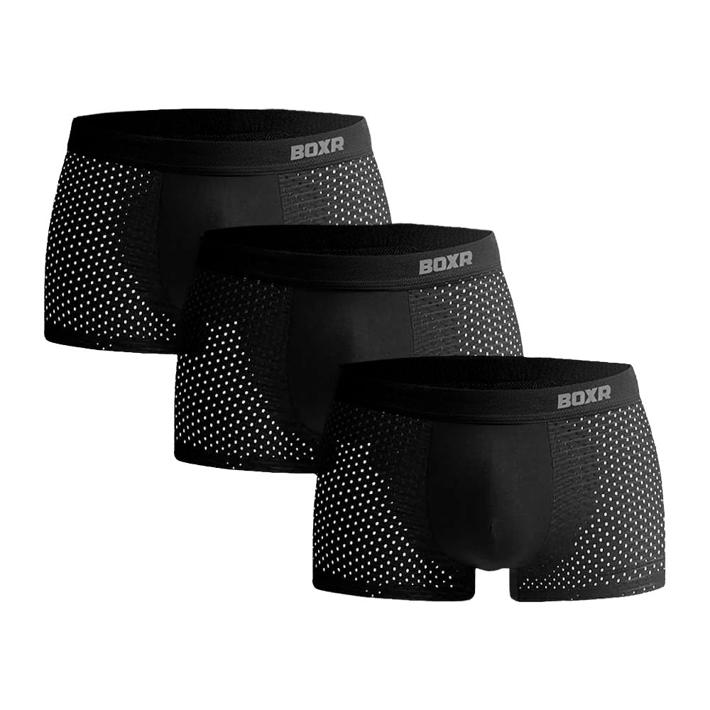 BOXR | Bambus Boxers 2.0 - 3er-Pack - Schwarz