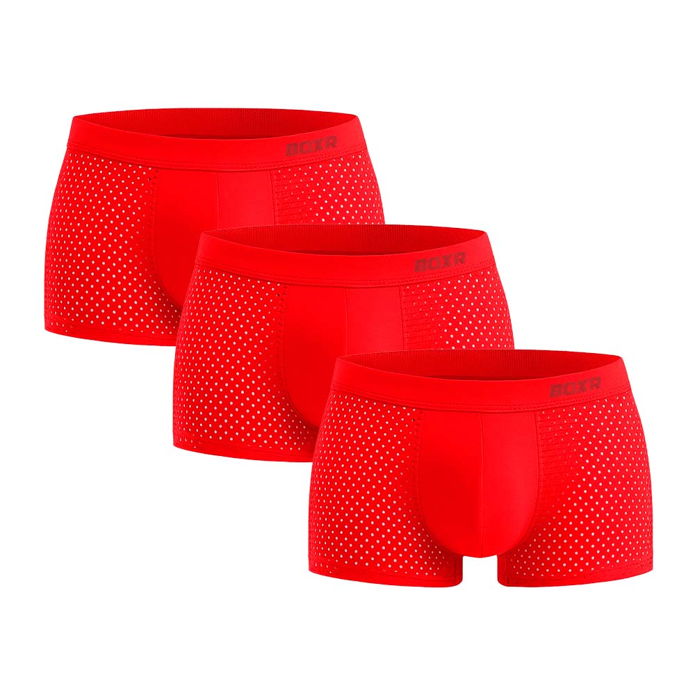 BOXR | Bambus Boxers 2.0 - 3er-Pack - Feuerrot