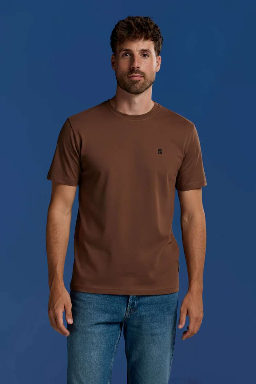BOXR | Bambus Casual T-Shirt - 5er-Pack - Braun