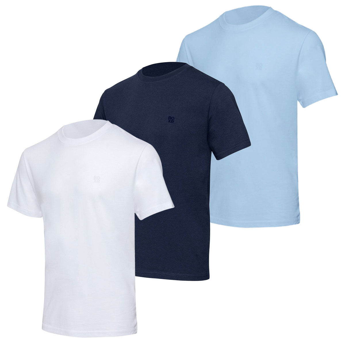 BOXR | Bambus Casual T-Shirt 3er-Pack Mehrfarbig