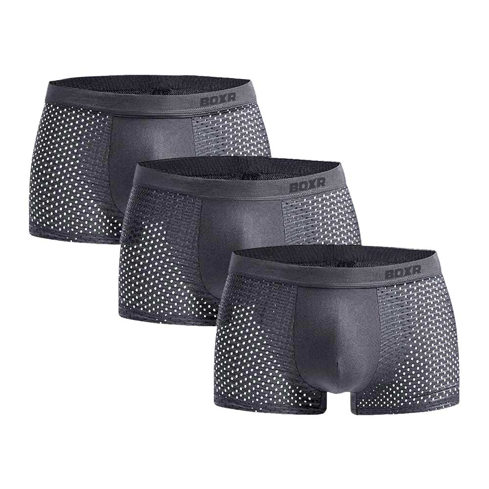 BOXR | Bambus Boxers 2.0 - 3er-Pack - Grau