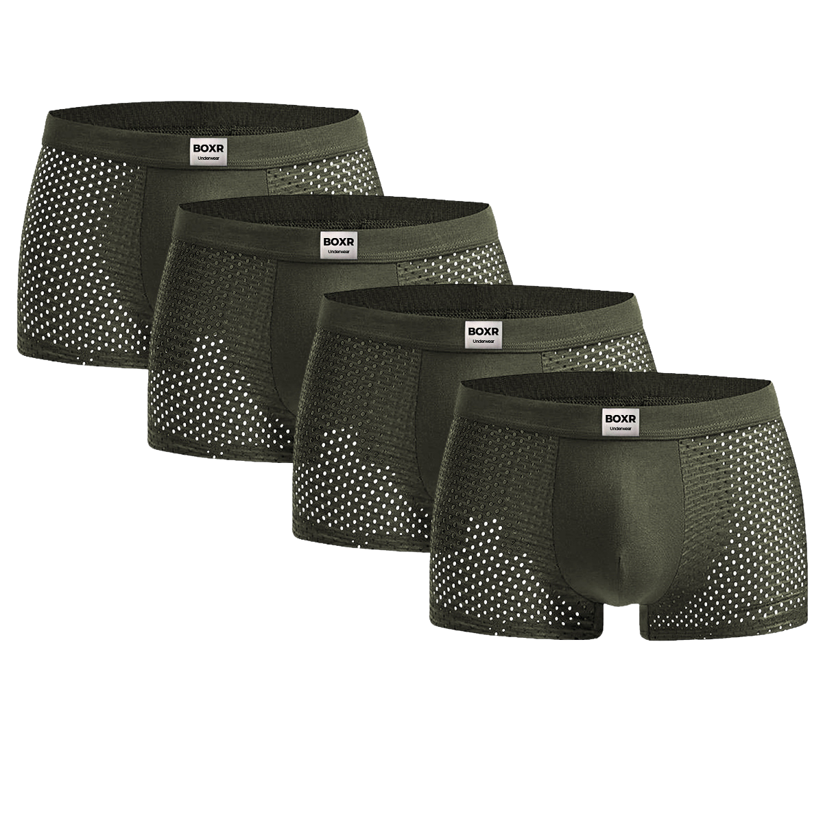 BOXR | Bambus Boxer 4er-Pack Olivgrün