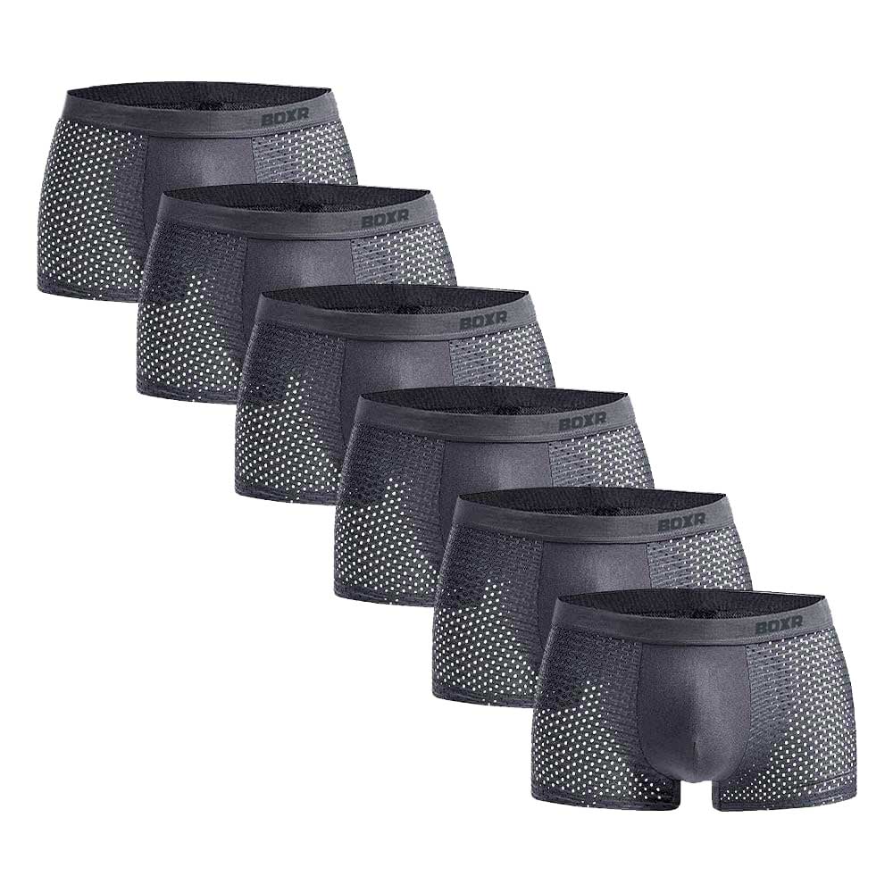 BOXR | Bambus Boxers 2.0 - 6er-Pack - Grau