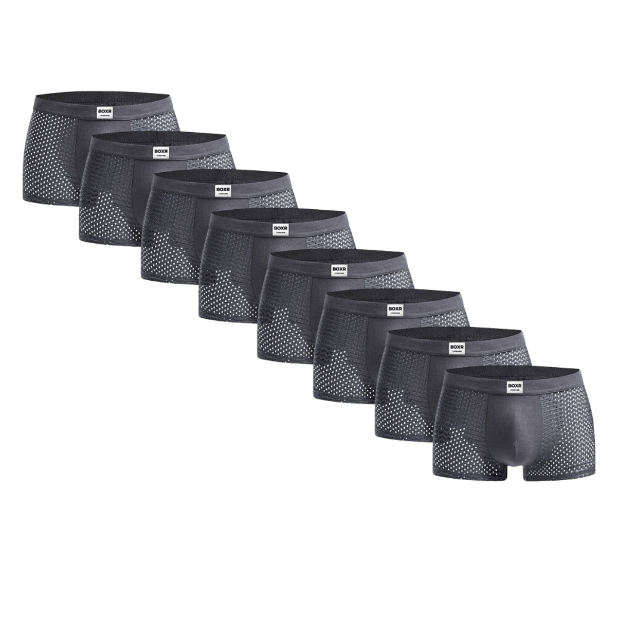 BOXR | Bambus Boxer 8er-Pack Grau