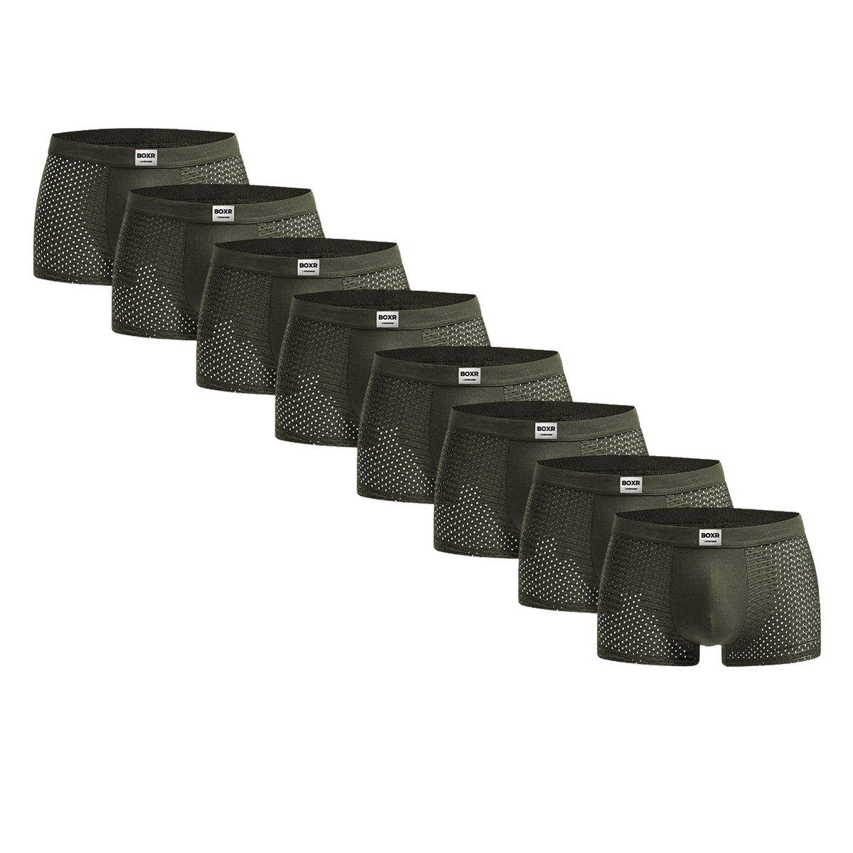 BOXR | Bambus Boxer 8er-Pack Olivgrün