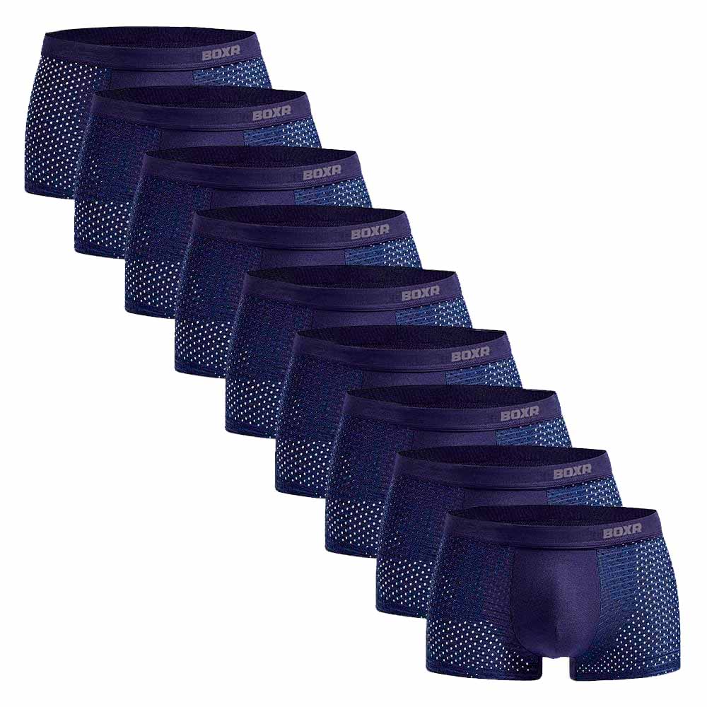 BOXR | Bambus Boxers 2.0 - 9er-Pack - Blau