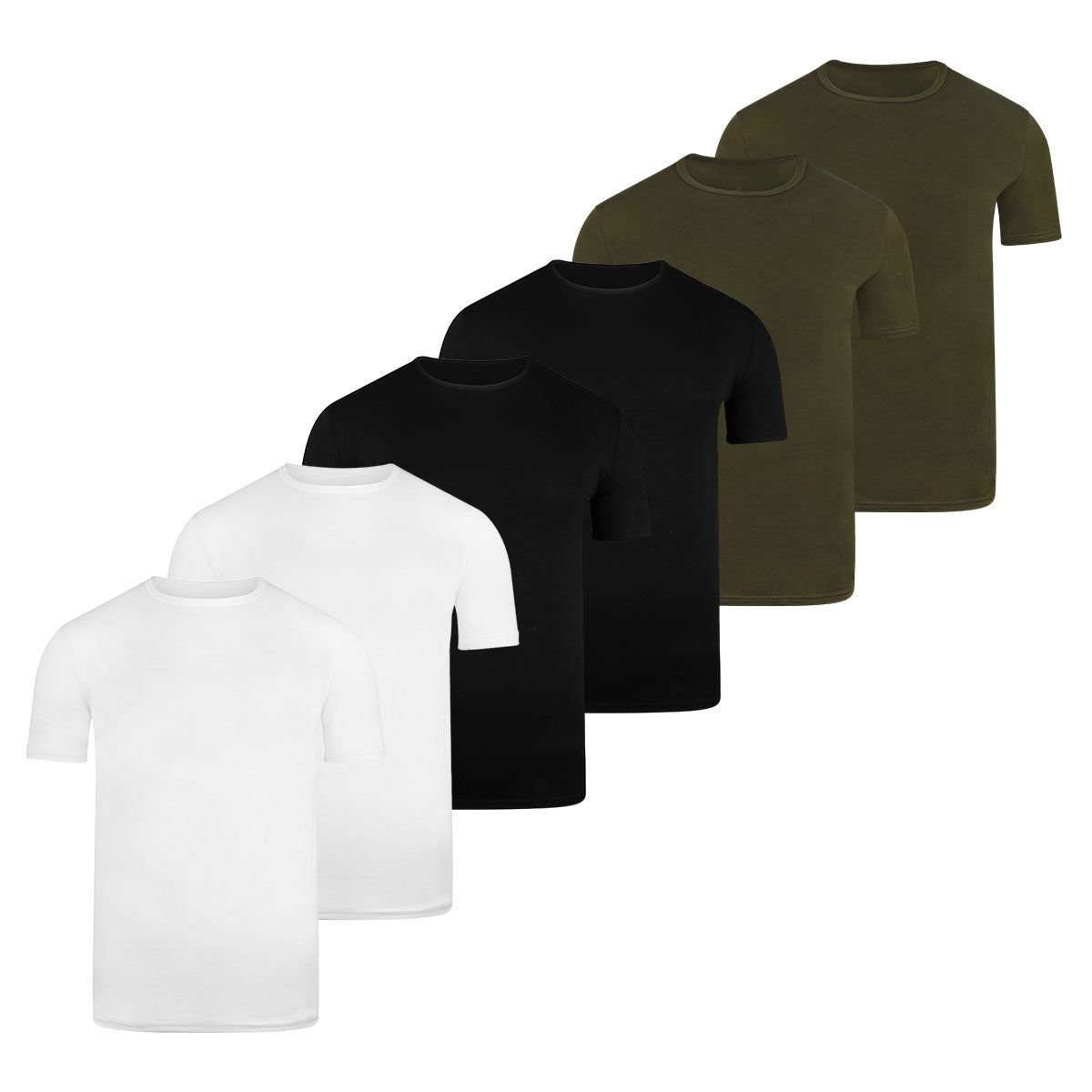 BOXR | Bambus T-Shirt 6er-Pack Mehrfarbig
