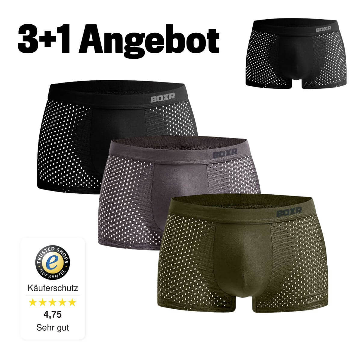 BOXR | Bambus Boxers 2.0 - 3+1 GRATIS