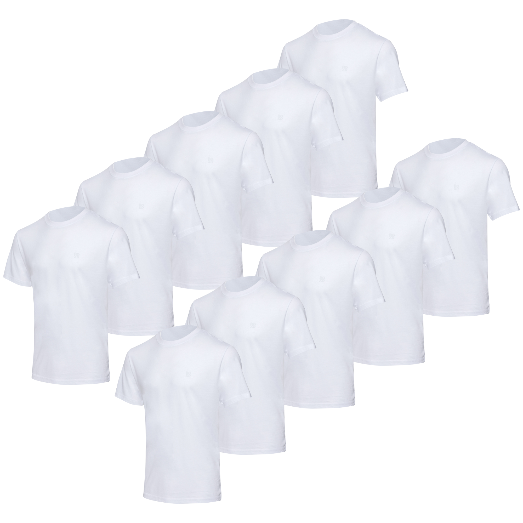 BOXR | Bambus Casual T-Shirt 10er-Pack Weiß