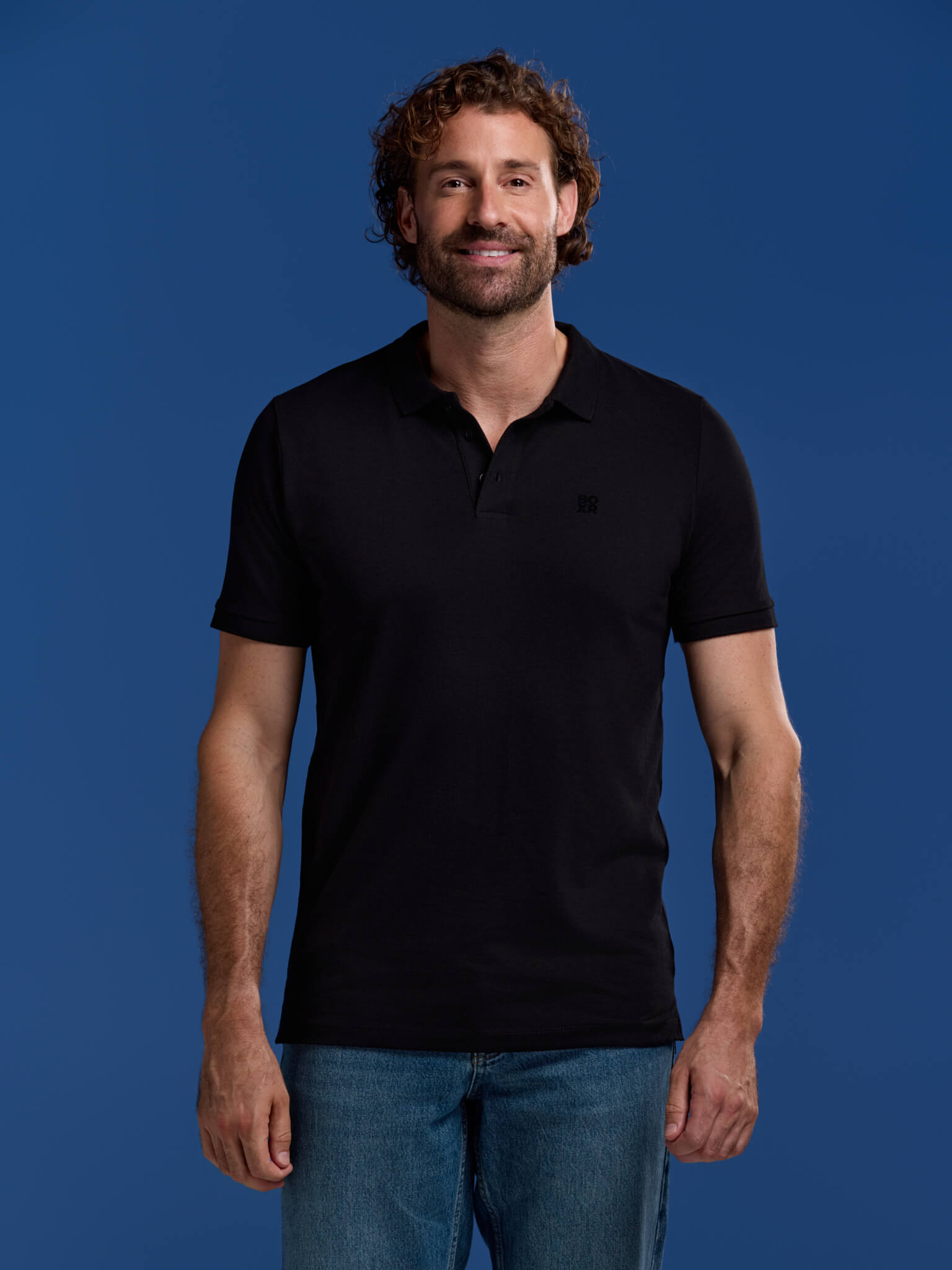 BOXR | Bambus-Poloshirts 2er-Pack Schwarz