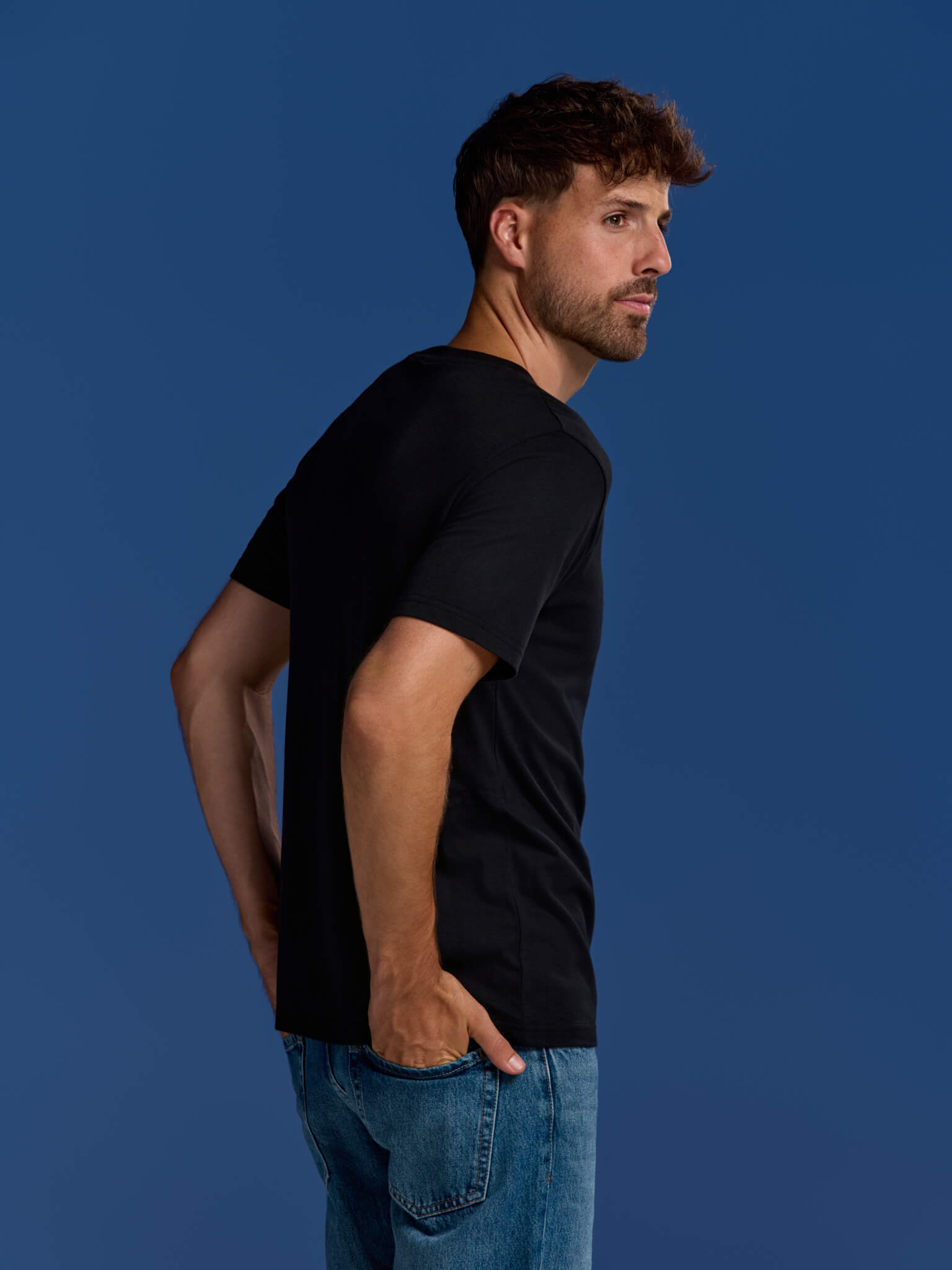 BOXR | Bambus Casual T-Shirt 1er-Pack Schwarz