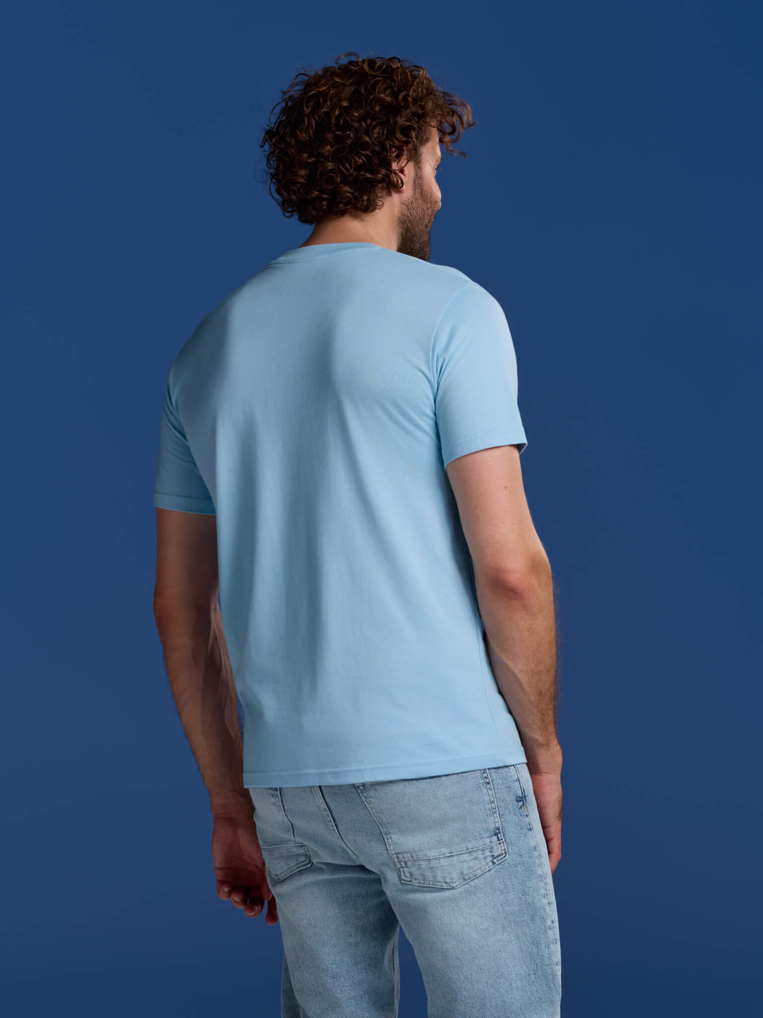 BOXR | Bambus Casual T-Shirt 5er-Pack Himmelblau