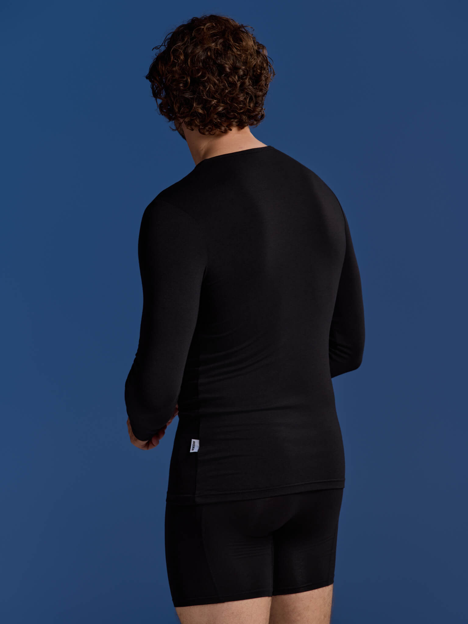 BOXR | Bambus Langarm T-Shirt 4-Pack Schwarz