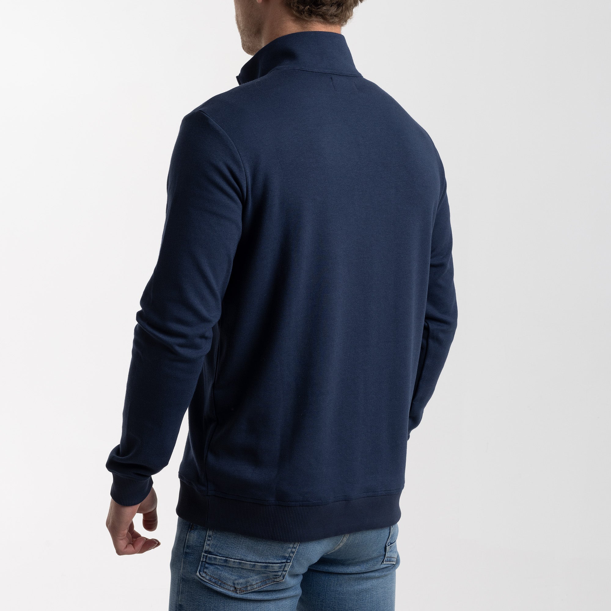 BOXR | Pullover mit Viertelreißverschluss Marineblau