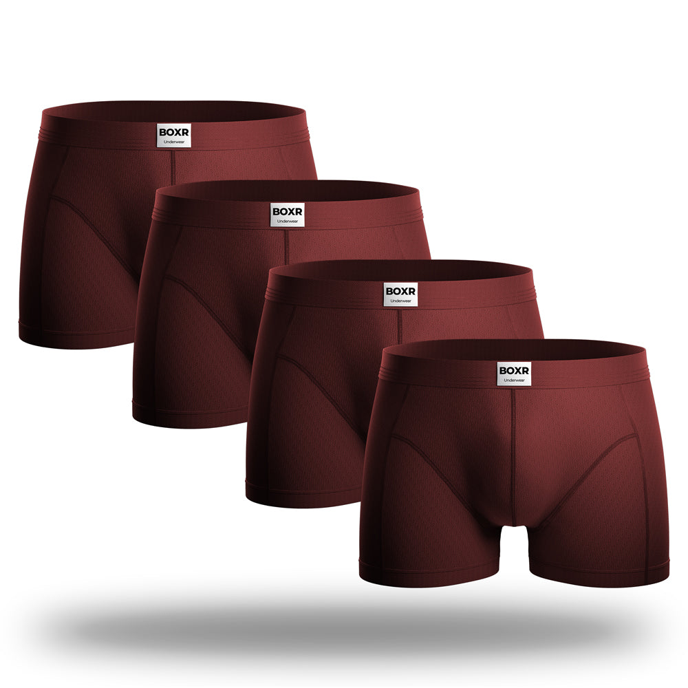 BOXR | Der Klassiker Bambus Boxer 4er-Pack Rot