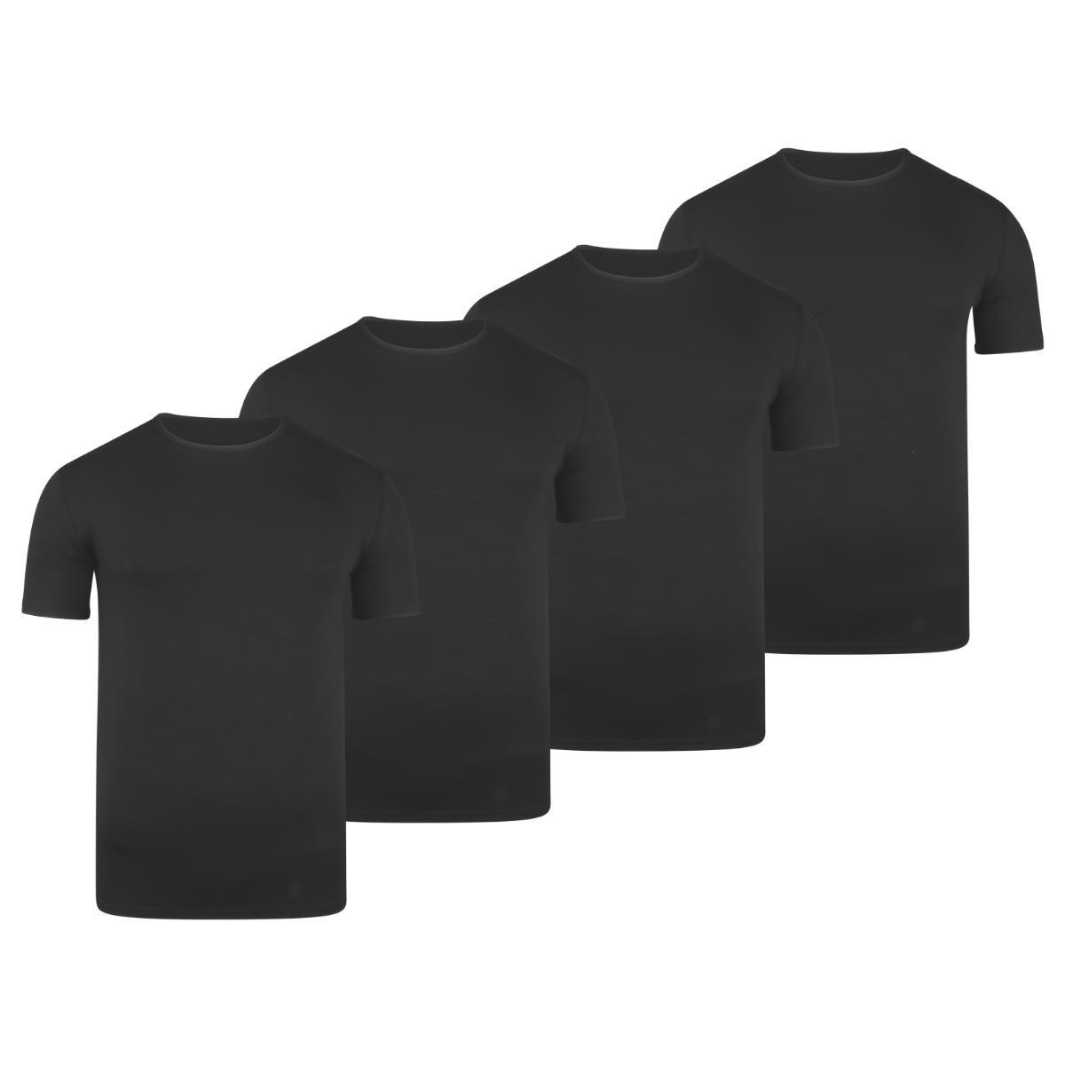 BOXR | Bambus T-Shirt 4er-Pack Schwarz