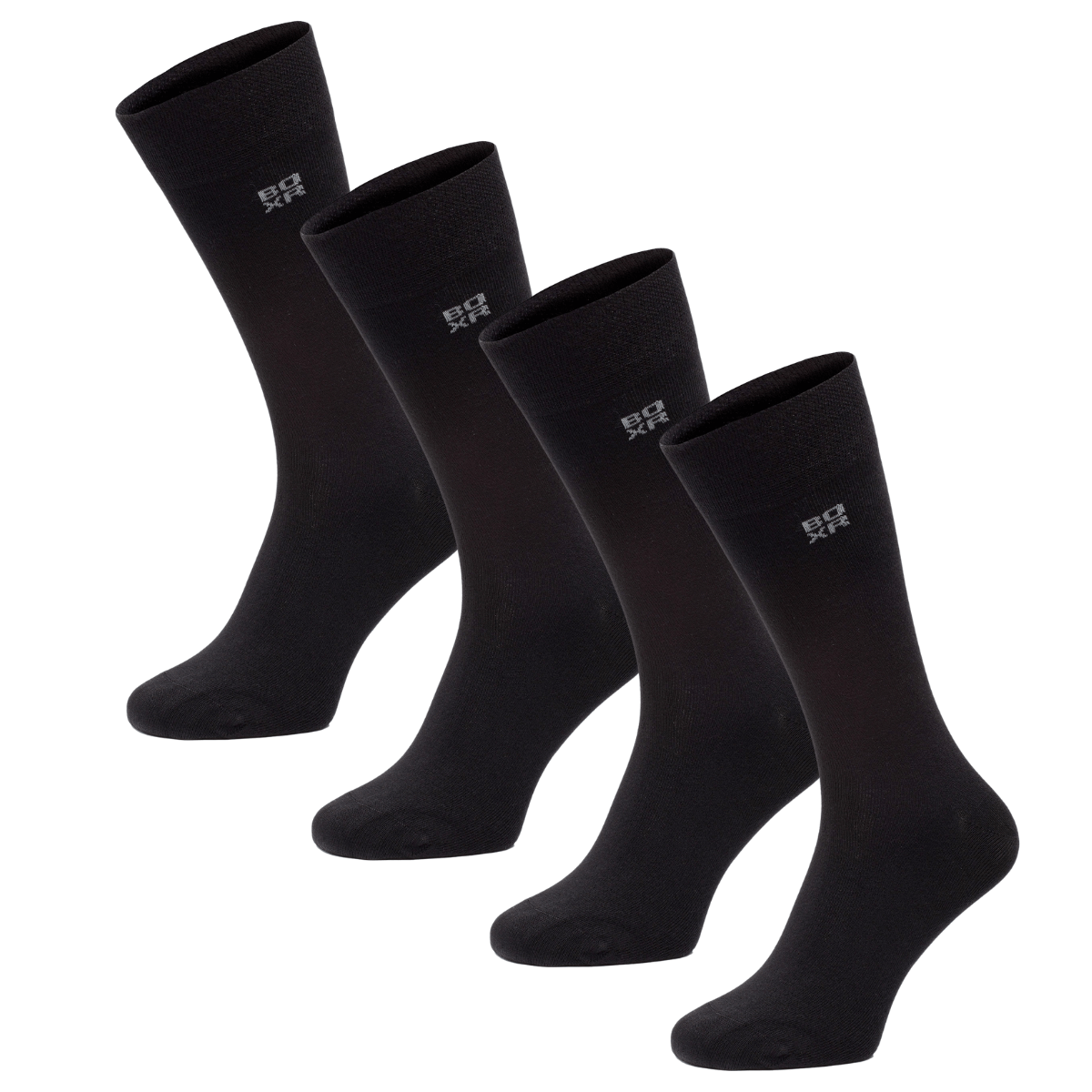 BOXR | Bambus Socken 4er-Pack Schwarz