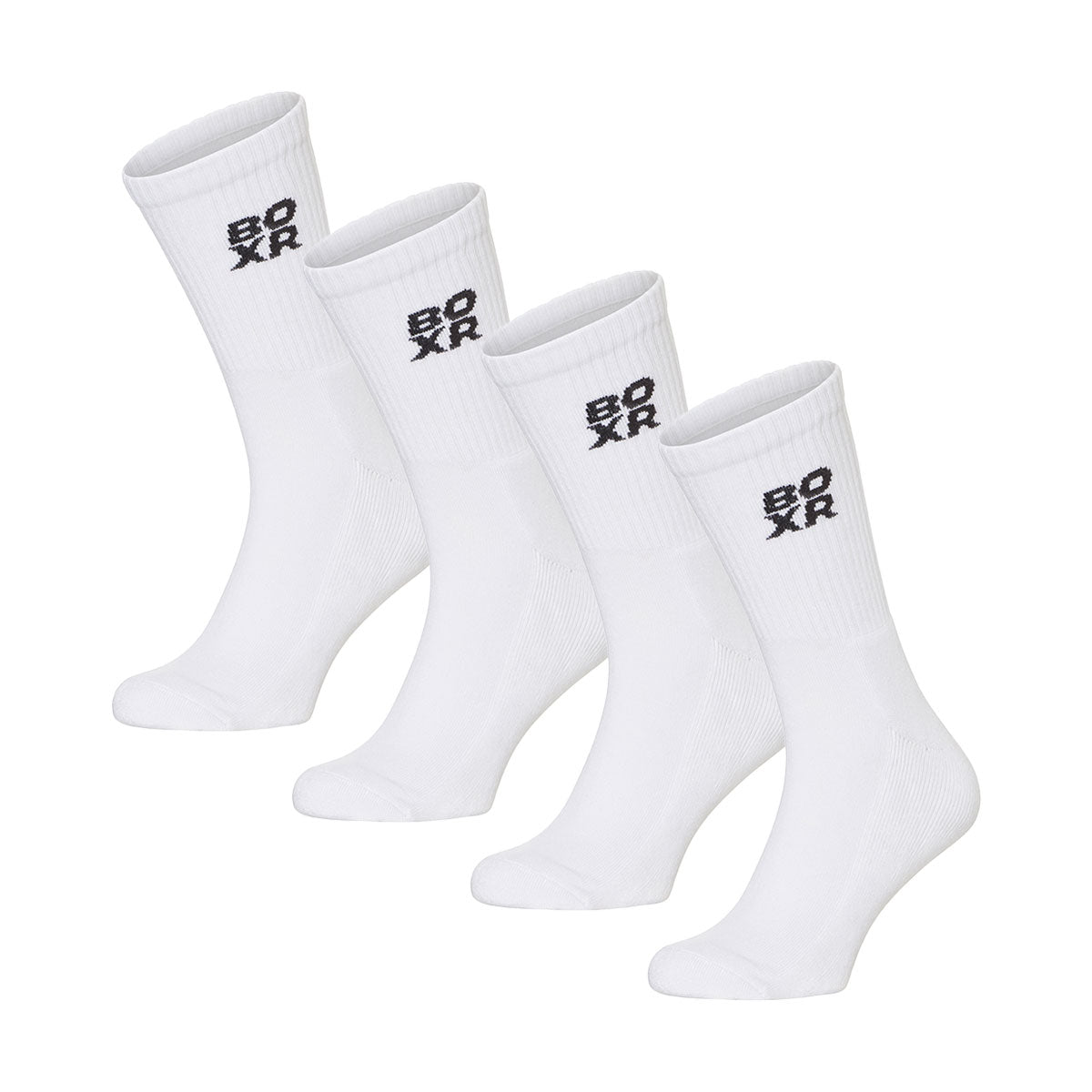 BOXR | Bambus Sportsocken 4er-Pack Weiß