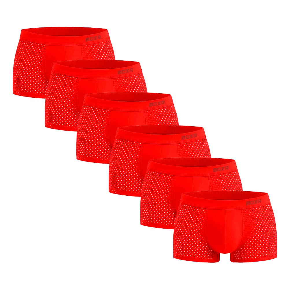 BOXR | Bambus Boxers 2.0 - 6er-Pack - Feuerrot
