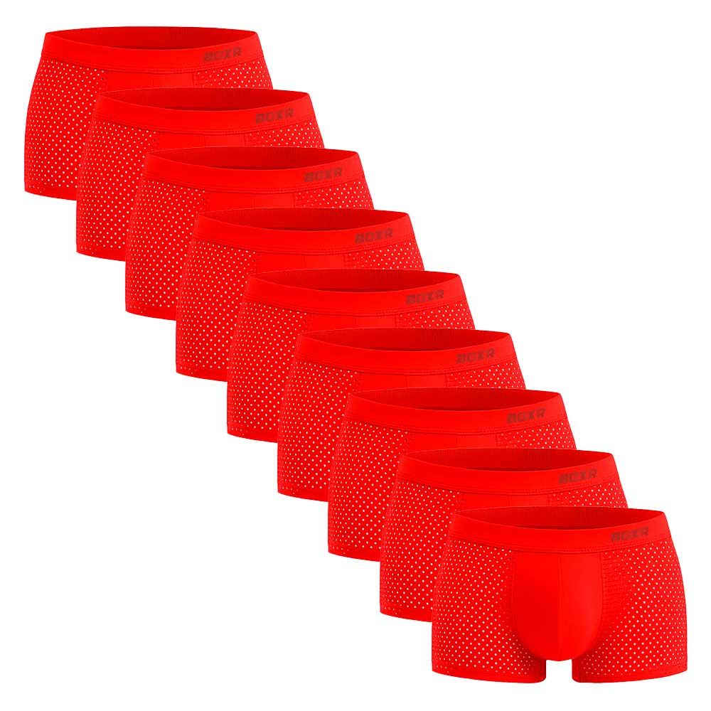 BOXR | Bambus Boxers 2.0 - 9er-Pack - Feuerrot