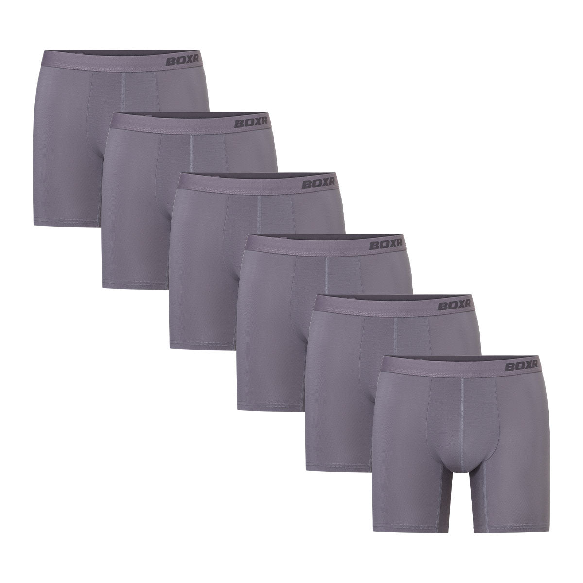 BOXR | Bambus Boxershorts Pro - 6er-Pack - Grau