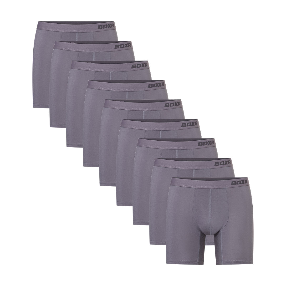 BOXR | Bambus Boxershorts Pro - 9er-Pack - Grau