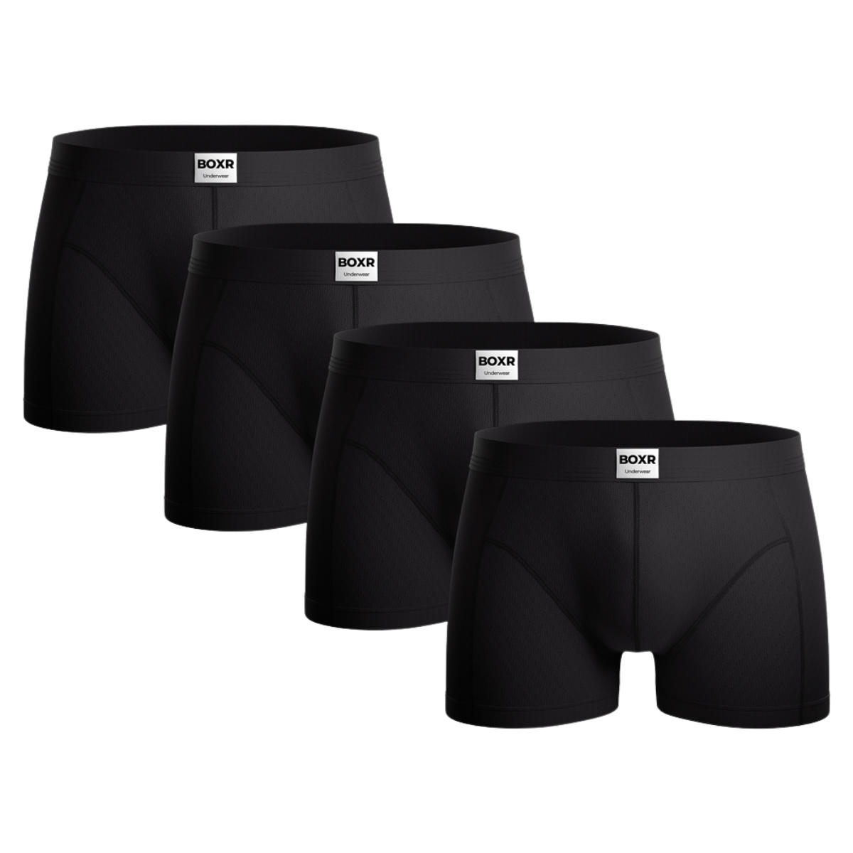 BOXR | Der Klassiker Bambus Boxer 4er-Pack Schwarz