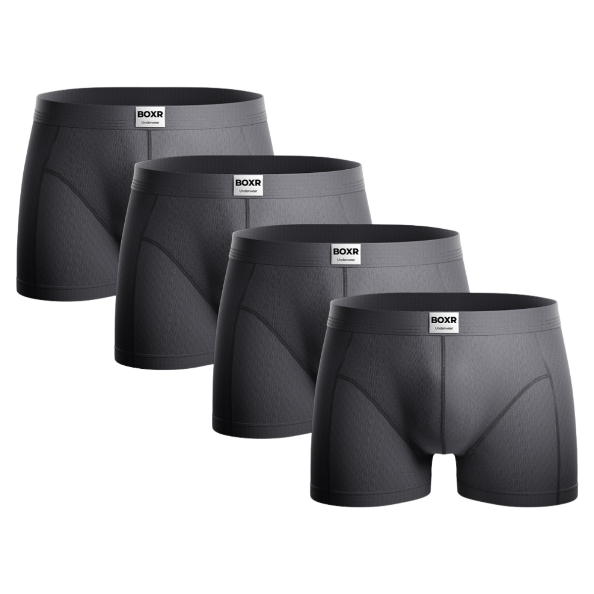 BOXR | Der Klassiker Bambus Boxer 4er-Pack Grau