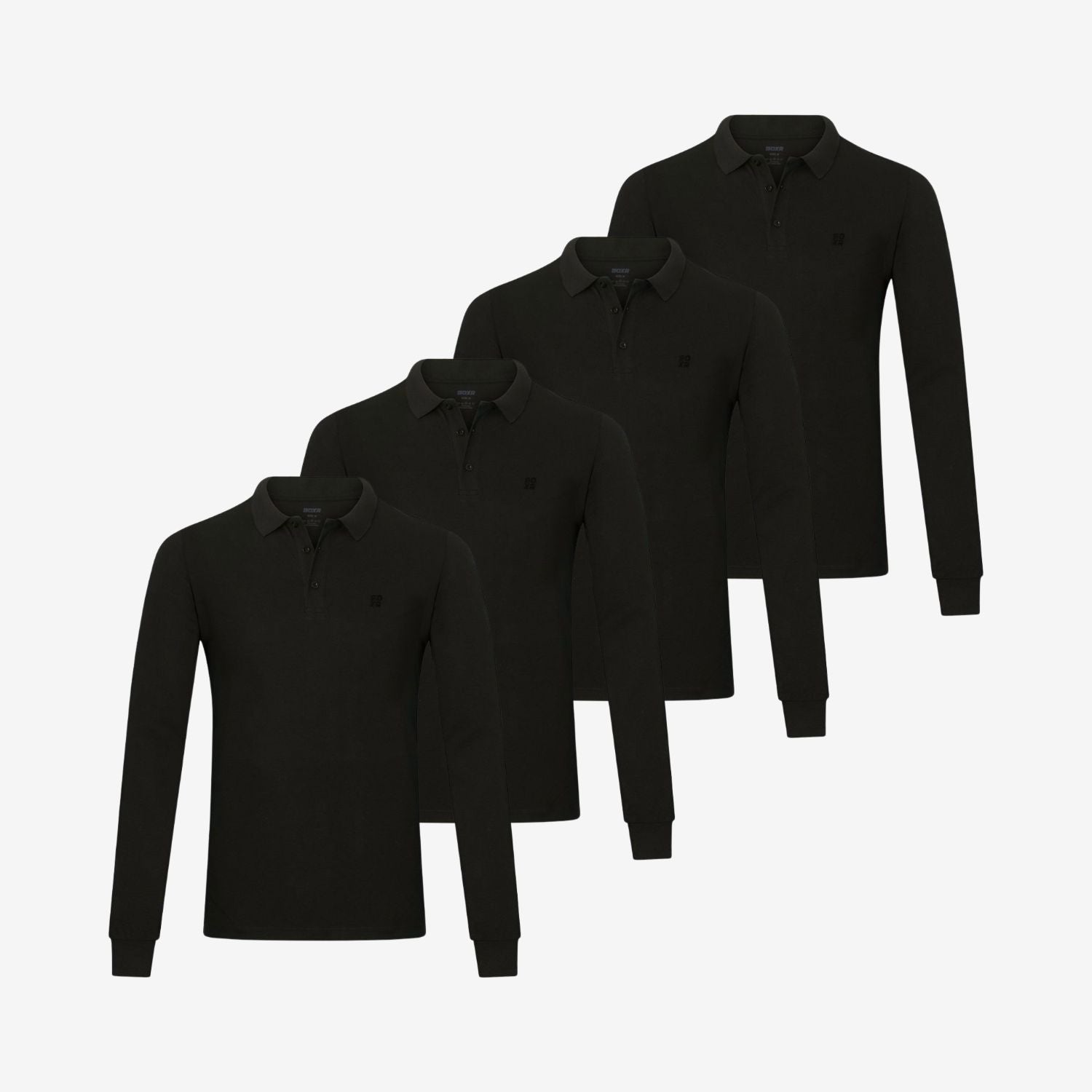 Bambus Langarm Poloshirts 4er-pack