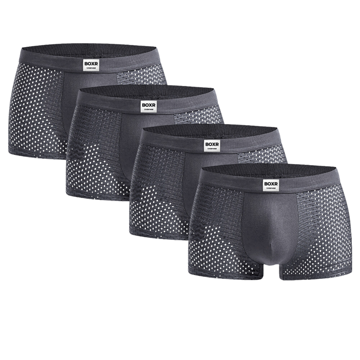 BOXR | Bambus Boxer 4er-Pack Grau