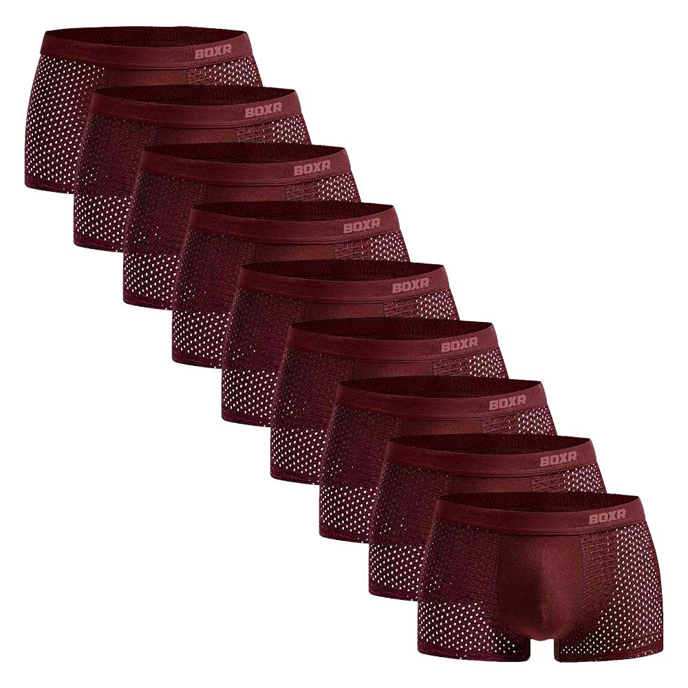BOXR | Bambus Boxers 2.0 - 9er-Pack - Rot