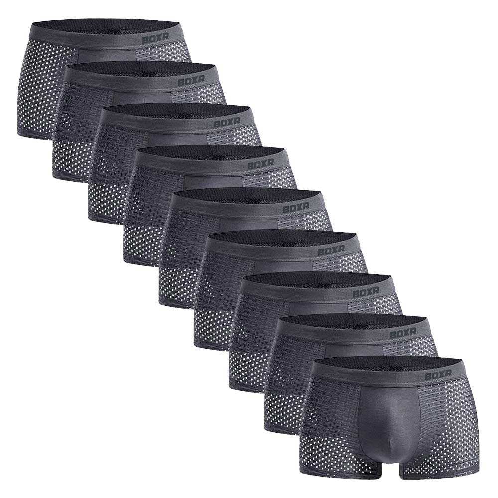 BOXR | Bambus Boxers 2.0 - 9er-Pack - Grau
