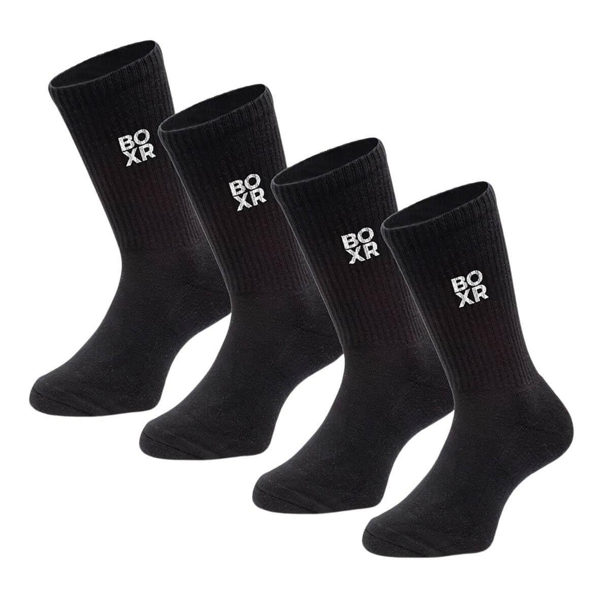 BOXR | Bambus Sportsocken 4er-Pack Schwarz