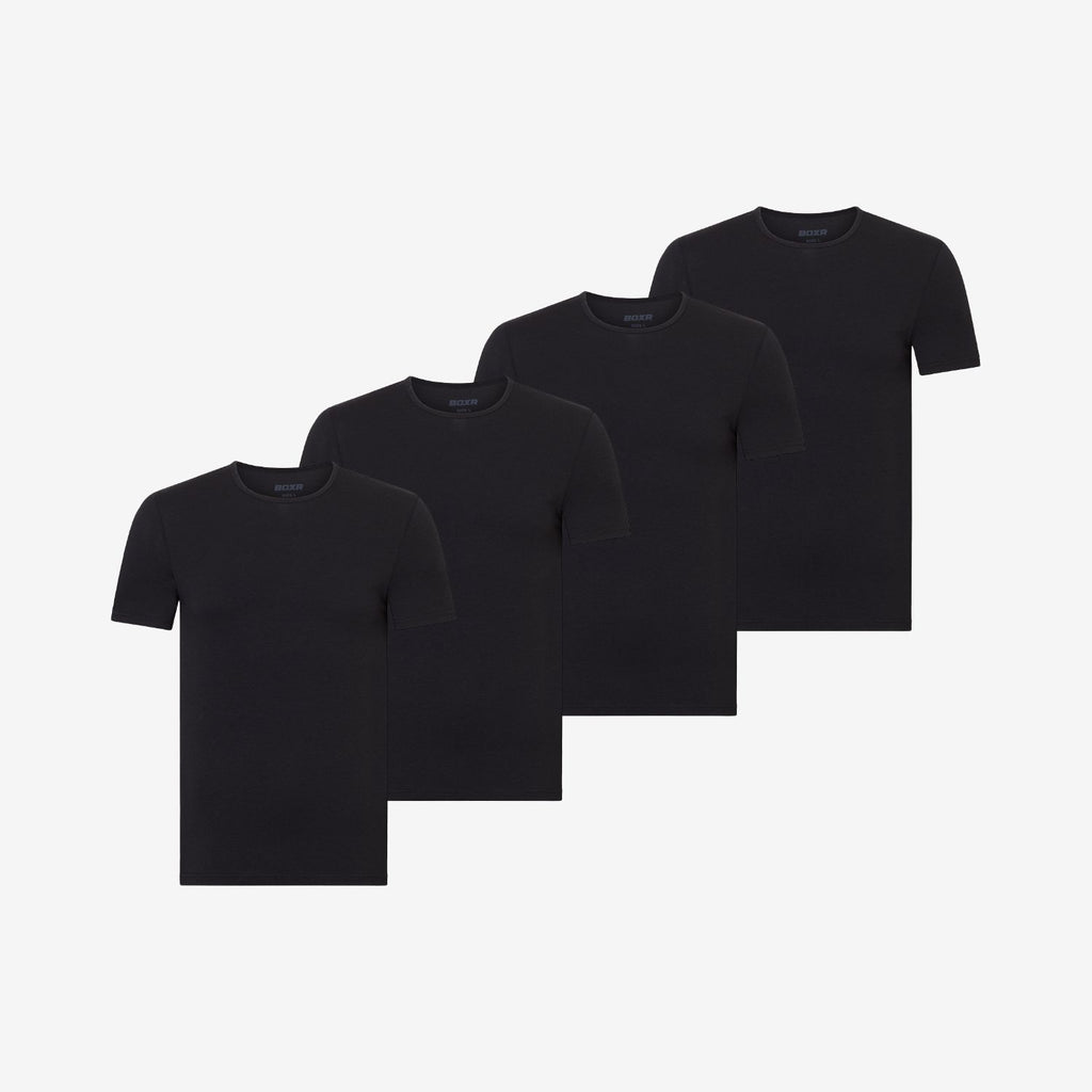 Bambus Unterziehshirts Rundhals 4er-pack