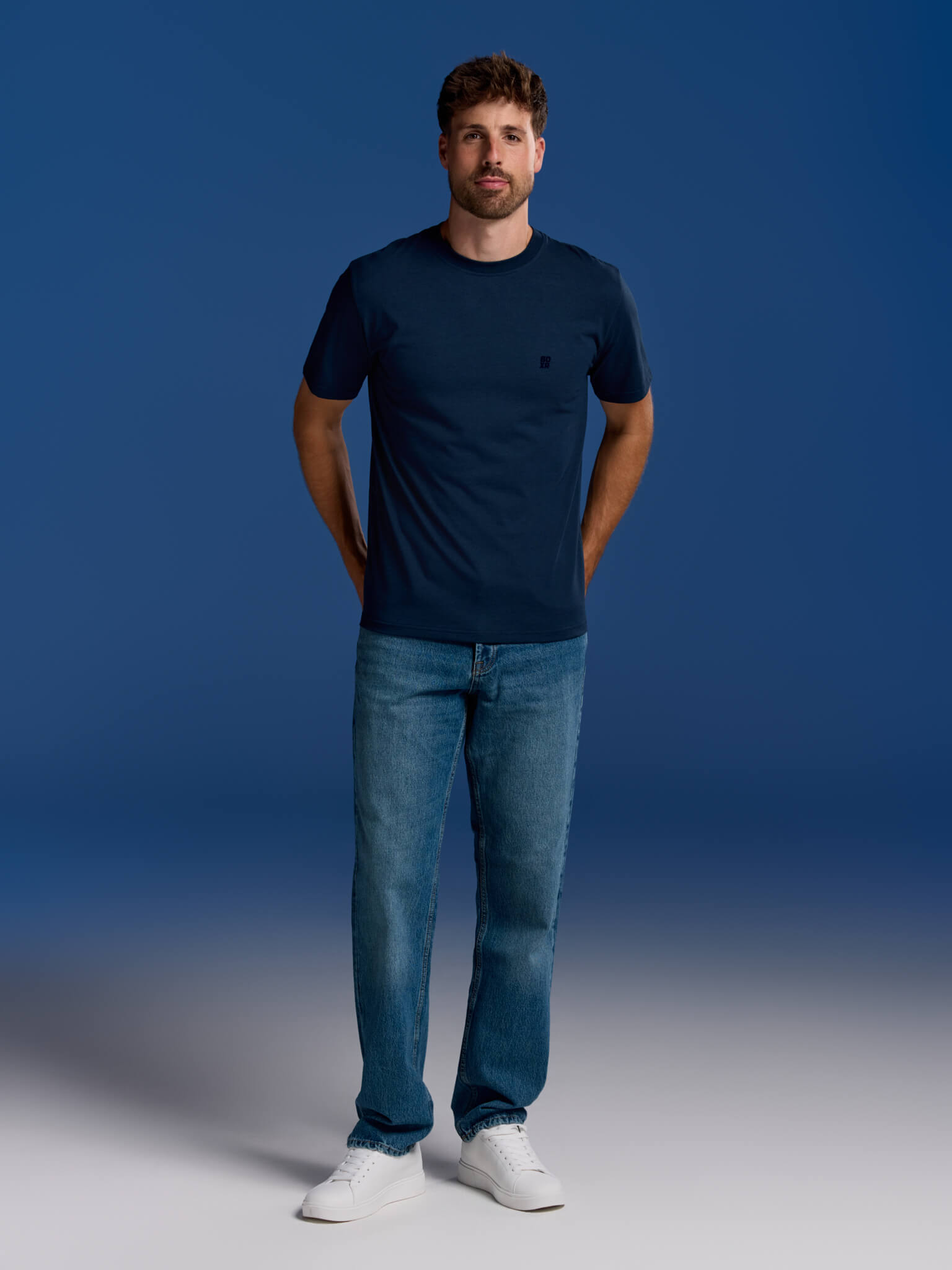 BOXR | Bambus Casual T-Shirt 1er-Pack Marineblau