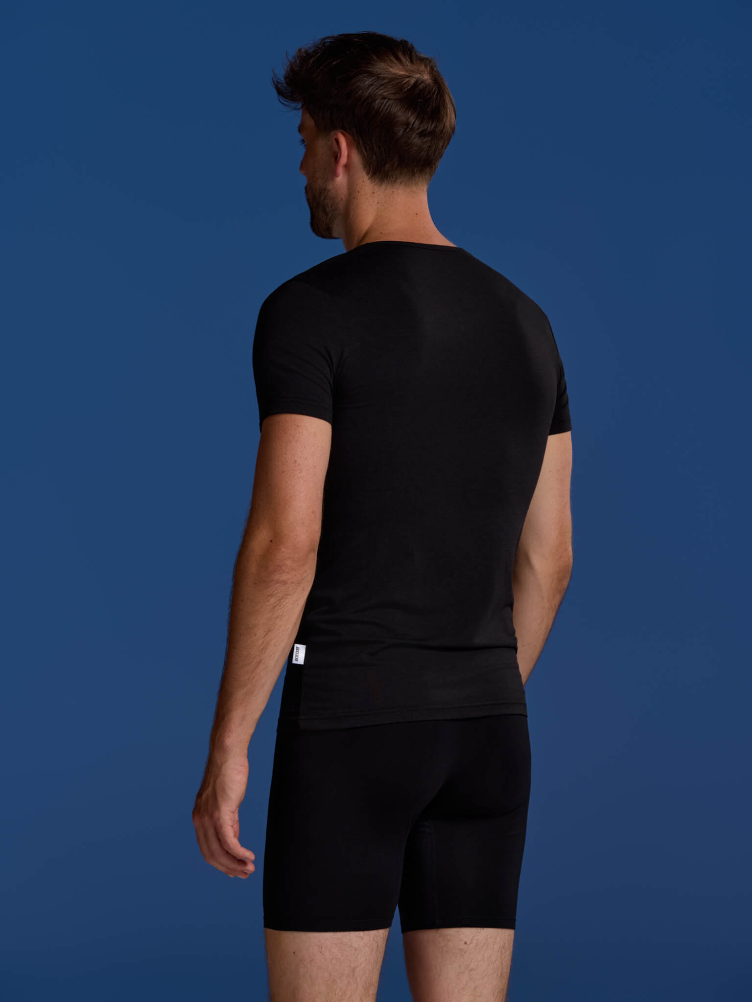 BOXR | Bambus T-Shirt V-Ausschnitt 2er-Pack Schwarz
