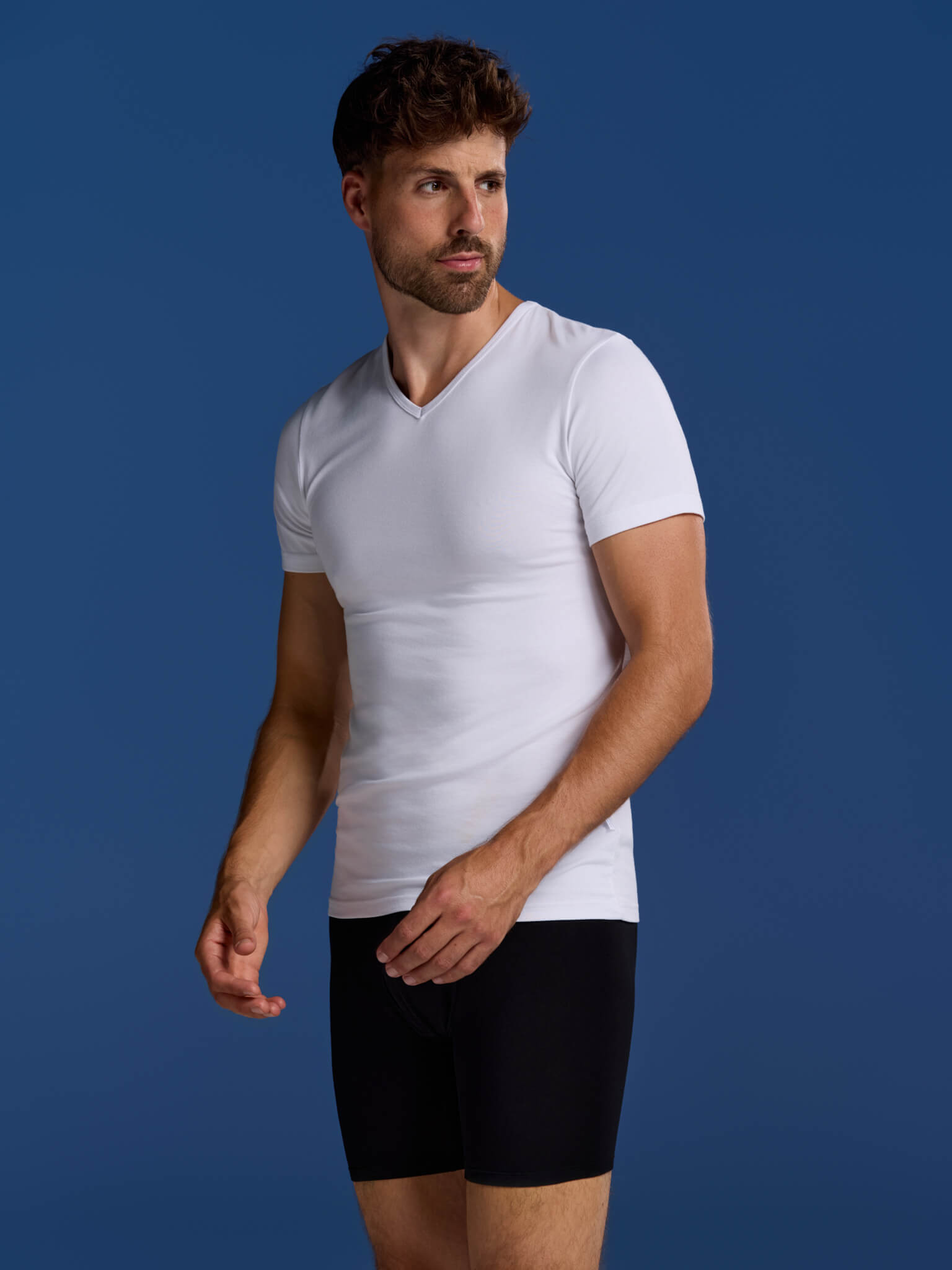 BOXR | Bambus T-Shirt V-Ausschnitt 2er-Pack Weiß